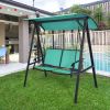 Patio Swing with Weather Resistant Glider and Adjustable Canopy
