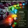 Solar Multi-Color LED Mushroom Lights; Yard & Garden