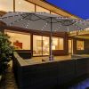Double-Sided Patio Umbrella with 48 LED Lights - 15 Foot