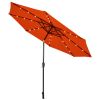 Outdoor Patio Umbrella With Solar LED Lights
