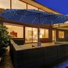 Double-Sided Patio Umbrella with 48 LED Lights - 15 Foot