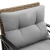 KD Rattan Conversation Sofa Set With Cushion; 4 piece