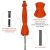 Outdoor Patio Umbrella With Solar LED Lights