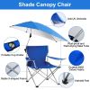 Foldable Beach Chair with Detachable Umbrella