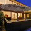 Double-Sided Patio Umbrella with 48 LED Lights - 15 Foot