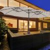 Double-Sided Patio Umbrella with 48 LED Lights - 15 Foot