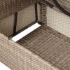 Wicker Patio Furniture Set; Sectional Sofa with Ottomans & Table