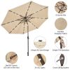 Outdoor Patio Umbrella With Solar LED Lights