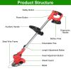 Rechargeable Lawn Weed Cutter with Alloy Saw Blade