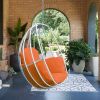 Aluminum Indoor/Outdoor Hanging Egg Chair With Cushion