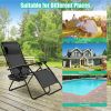 Folding Lounge Chairs with Zero Gravity - 2 pieces