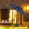 Outdoor Patio Umbrella With Solar LED Lights
