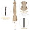 Outdoor Patio Umbrella With Solar LED Lights