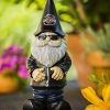 Biker Themed Garden Gnome Statue; Decoration For Desktop or Garden