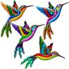 Metal Hummingbird Wall Art Decor, Iron Outdoor Hanging Ornament