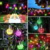 Solar Cracked Glass Ball Garden Lights with Handle and Clip