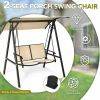 Patio Swing with Weather Resistant Glider and Adjustable Canopy