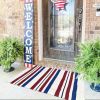 American Flag Welcome Mat; Indoor/Outdoor Rug