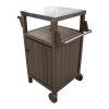 HDPE Barbecue Grill Side Table Trolley