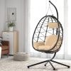 Wicker Egg Chair With Stand; Indoor or Outdoor
